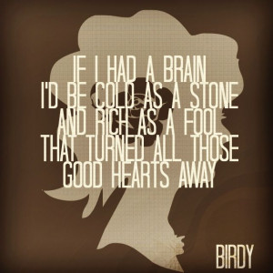 Birdy-people help the people: Part of me prefers the mood of the ...