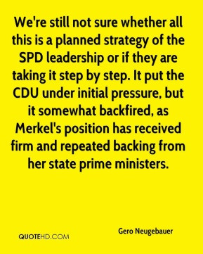... under initial pressure, but it somewhat backfired, as Merkel's