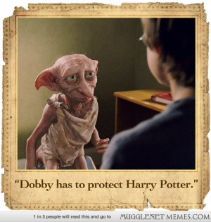 funny dobby harry potter movie poster