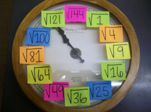 square root clock