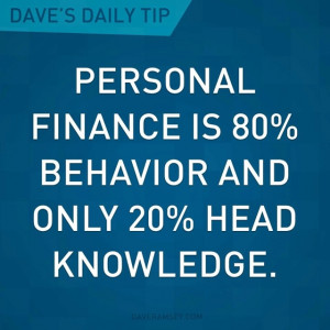 Great quote from Dave Ramsey