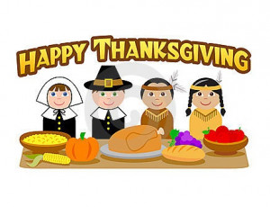 Happy Thanksgiving Pilgrims And Indians