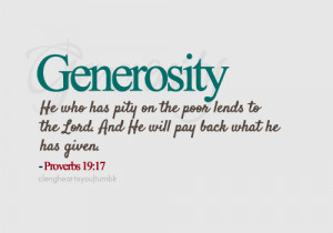 Generosity Bible Quotes