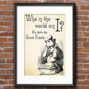 Lewis Carroll Alice in Wonderland Quote Cheshire Cat - Who in the ...