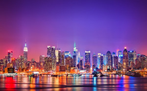 Beautiful New York City Light at Night Wallpaper - HD Background
