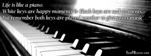 life is like a Piano facebook timeline profile cover