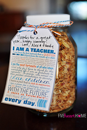 ... 10″ Print, Note Cards, & Gift Tags {“I Am a Teacher” Quote