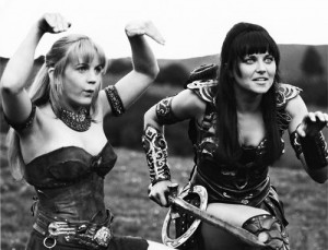 renee o connor and lucy lawless as gabrielle and xena