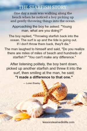 starfish on the beach story