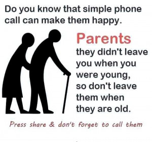 Call your elderly parent's