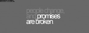 Broken Promise Facebook Cover | FB Quote Cover Photo