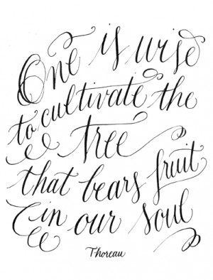 Calligraphy Quote for Illustration Friday Topic: Tree
