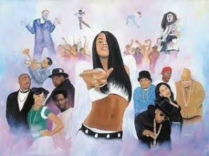 And sell paintings of Aaliyah, B.I.G. and Pac up in the barbershop
