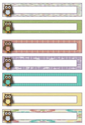 Owl Theme Blank File Folder Label Template FREEBIE! http ...