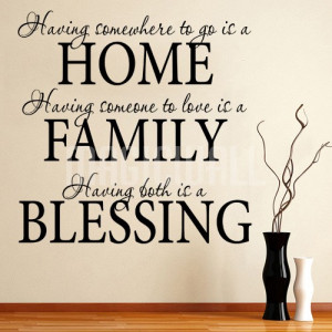 Home » Home Family Blessing - Wall Quotes Lettering