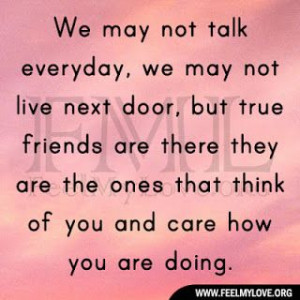 We may not talk everyday