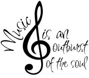 ... Decal Vinyl Wall Art Home Decor Outburst of the Soul Musical Notes