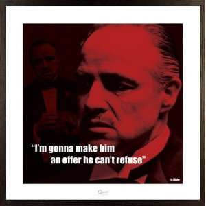 The Godfather Framed Art Print / Poster (Quote Im Gonna Make Him