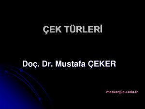 12- ÇEK TÜRLERİ by cantekin