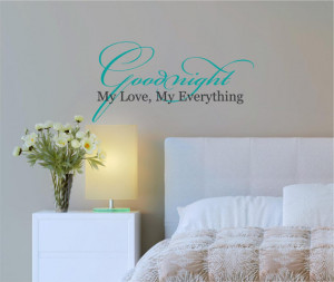 Goodnight My Love Everything Romance Baby Vinyl Decor Wall Subway art ...