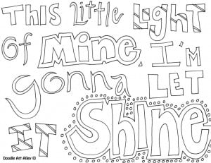 ... gonna let it shine coloring sheet. She LOVES this song right now