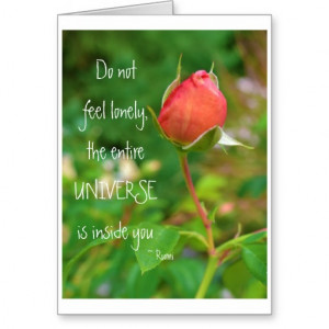 Summer Peach Rose Bud Rumi Quote Cards