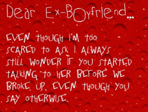 Dear Ex Boyfriend Tumblr Dear ex-boyfriend