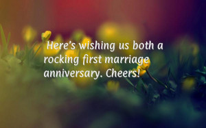 Here's wishing us both a rocking first marriage anniversary. Cheers!