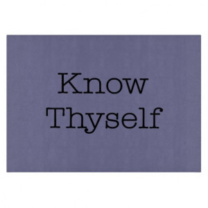 Purple Know Thyself Quotes Inspirational Quote Cutting Boards
