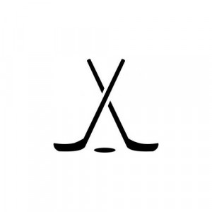 Tattoo Stencil - Criss-Crossed Hockey Sticks - #