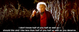 Lord The Rings Bilbo Baggins Speech Funny Lotr