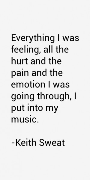 Everything I was feeling, all the hurt and the pain and the emotion I ...