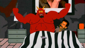 And who can forget Trey Parker's South Park, where Saddam in hell was ...