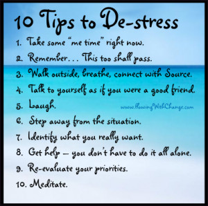 Tips For De Stressing