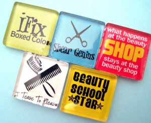 hair stylist sayings and quotes | Hair Stylist Funny Glass Magnets Set ...