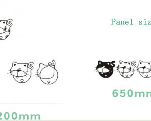 Creative Environmentally friendly materials Four round Cat DIY Quote