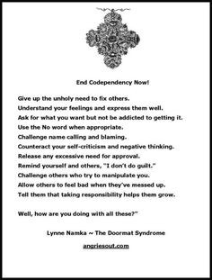 ... Now! by Lynne Namka - The Doormat Syndrome ~ angriesout.com