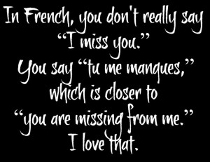French Lesson - I miss you