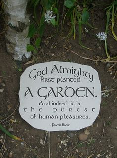Garden sandstone stepping stone with cool gardening quote. For the ...