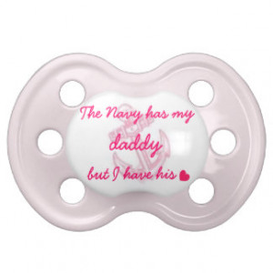 Navy Quote and Anchor Baby Girl Pacifier