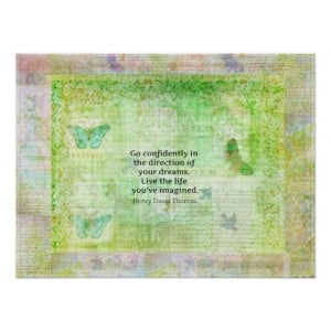Henry David Thoreau Dream Quote with nature theme Print