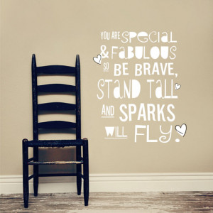 STAND TALL -Vinyl Decal - Inspirational quote - Boy or Girl Design