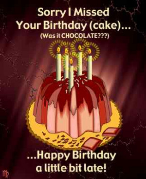 Birthday Sorry Chocolate Cake Tag Code: