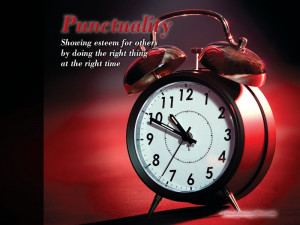 monday september 12 2011 punctuality punctuality is a quality most ...