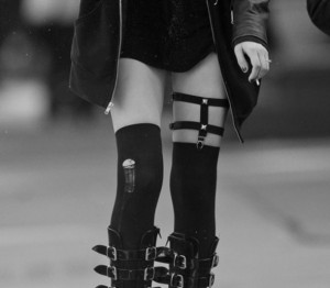 pants ripped black garter studs pinterest tumblr edit tags