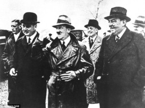 Vital support: Adolf Hitler in 1932 with German industry barons ...
