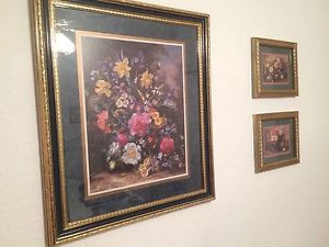 Details about Home Interiors Bright Floral Picture By Albert Williams