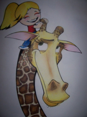 Melman Kissing Gloria Madagascar Coloring Page Alex Marty Picture