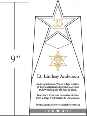 years of police service plaque 463 1 honoring 25 years of police ...