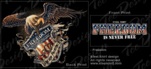 Freedom with eagle t-shirt design